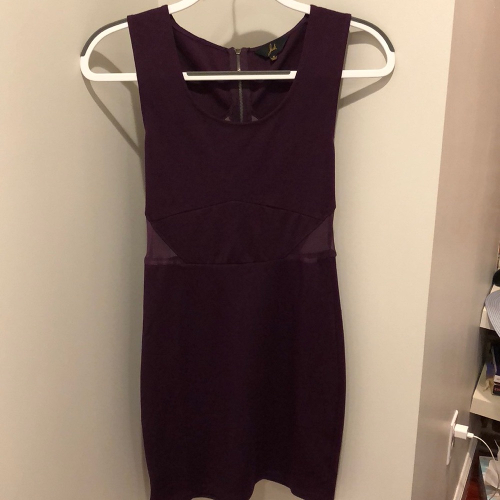 Purple fitted dress